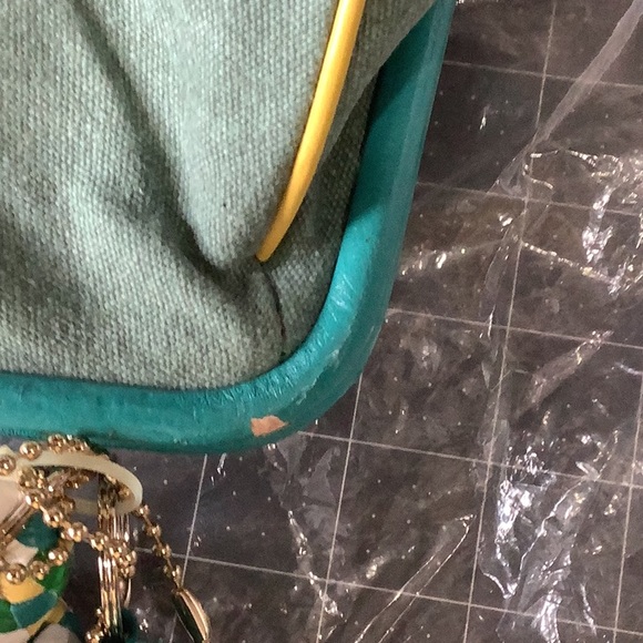 Damaged NWT Betsey Johnson Betseyville Lucky Gal bag in Aqua - Picture 9 of 12